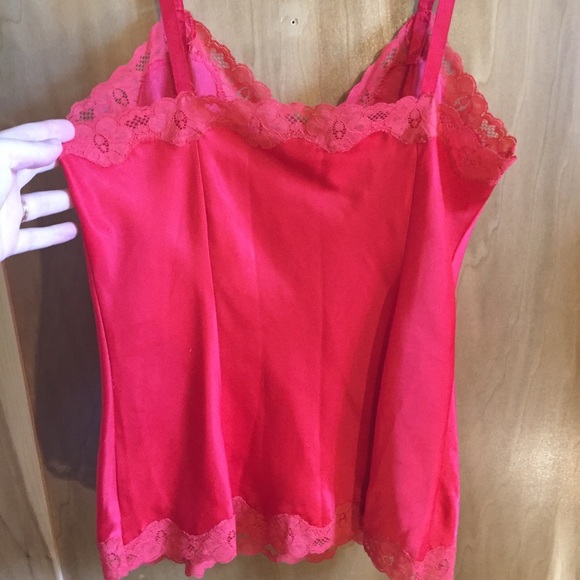 MUST GO Silky Vintage Bright Red Slip Top Cami - Picture 5 of 5